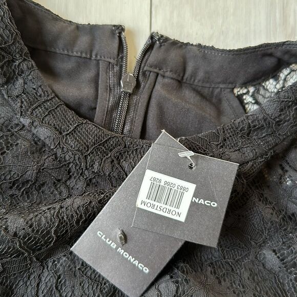 Club Monaco Fitted Lace Dress Black Size 2 NWT in packaging - Picture 6 of 7